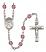 Saint Olivia Engravable Rosary with Amethyst Beads