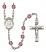 Saint Joseph Freinademetz Engravable Rosary with Amethyst Beads