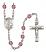 Saint Giles Engravable Rosary with Amethyst Beads