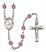 Saint Josemaria Escriva Engravable Rosary with Amethyst Beads