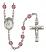 Saint Pauline Visintainer Engravable Rosary with Amethyst Beads