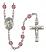 Saint Paul the Hermit Engravable Rosary with Amethyst Beads