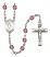 Saint Columbkille Engravable Rosary with Amethyst Beads