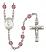 Saint Daniel Comboni Engravable Rosary with Amethyst Beads