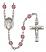 Saint Seraphina Engravable Rosary with Amethyst Beads