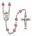 Saint Viator of Bergamo Engravable Rosary with Amethyst Beads