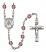 Our Lady Rosa Mystica Engravable Rosary with Amethyst Beads