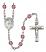 Saint Margaret Mary Alacoque Engravable Rosary with Amethyst Beads