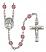 Guardian Angel Protector Engravable Rosary with Amethyst Beads