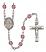 Saint Medard of Noyon Engravable Rosary with Amethyst Beads