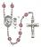 Saint Christopher and Soccer Rosary with Amethyst Beads