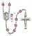 Saint Christopher and Golf Rosary with Amethyst Beads