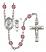 Saint Christopher and Softball Rosary with Amethyst Beads