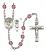 Saint Christopher and Dance Rosary with Amethyst Beads