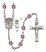 Saint Christopher and Karate Rosary with Amethyst Beads