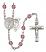 Saint Sebastian and Dance Rosary with Amethyst Beads