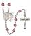 Saint Sebastian and Choir Rosary with Amethyst Beads