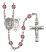 Saint Sebastian and Karate Rosary with Amethyst Beads