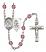 Guardian Angel and Basketball Rosary with Amethyst Beads