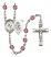 Guardian Angel and Wrestling Rosary with Amethyst Beads