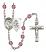 Guardian Angel and Track&Field Rosary with Amethyst Beads