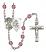 Guardian Angel and Swimming Rosary with Amethyst Beads