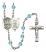 Saint George and Air Force Rosary with Aqua Beads