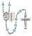 Sts. Cosmas & Damian and Doctors Rosary with Aqua Beads