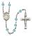 Maria Stein Engravable Rosary with Aqua Beads