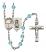 Saint Christopher and Fishing Rosary with Aqua Beads