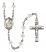 Saint Dymphna Engravable Rosary with Crystal Beads