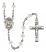 San Miguel Arcangel Engravable Rosary with Crystal Beads