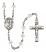 Saint Martin de Porres Engravable Rosary with Crystal Beads