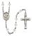 Saint Meinrad of Einsiedeln Engravable Rosary with Crystal Beads