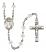 Saint Thomas A Becket Engravable Rosary with Crystal Beads