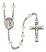 Saint Lucy Engravable Rosary with Crystal Beads