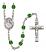 Santa Ana Engravable Rosary with Emerald Beads