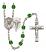 Saint Agatha and Nurse Rosary with Emerald Beads