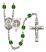 Saint Benedict Rosary with Emerald Beads