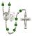 Saint Christopher and Paratrooper Rosary with Emerald Beads