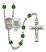 Saint George and Coast Guard Rosary with Emerald Beads