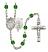 Scapular Engravable Rosary with Emerald Beads