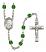 Saint Veronica Engravable Rosary with Emerald Beads