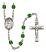 Saint Juan Diego Engravable Rosary with Emerald Beads