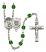 Guardian Angel and Coast Guard Rosary with Emerald Beads