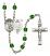 Guardian Angel and Nat'l Guard Rosary with Emerald Beads