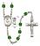 Saint Christopher and Dance Rosary with Emerald Beads