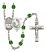 Saint Cecilia and Choir Rosary with Emerald Beads