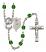 Saint John Paul II Rosary with Emerald Beads