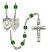 Pope Emeritace Benedict XVI Rosary with Emerald Beads